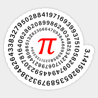 Pi, π, Spiral, Science, Mathematics, Math, Irrational Number, Sequence Sticker